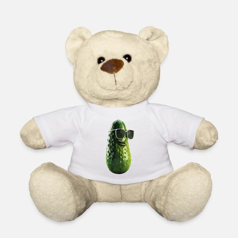 Cornichon de concombre avec lunettes de soleil - Nounours - blanc