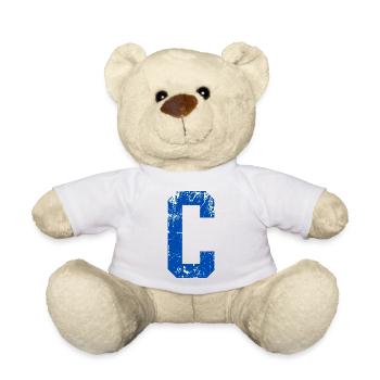 Lettre c sport rétro  - Nounours - blanc - Devant