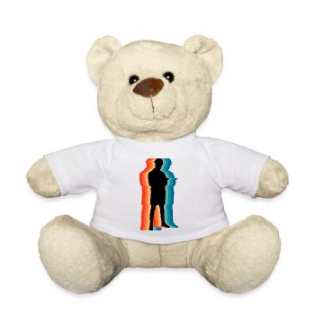 Civil Engineer Retro Silhouette Professional Art - Teddy Bear - white - Front