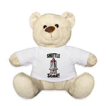 Start des Space Shuttle Soar - Teddy - Weiß - Vorne