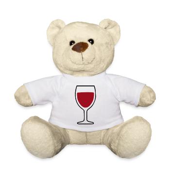 Wein Weinglas Rotwein  - Teddy - Weiß - Vorne