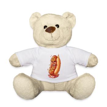 Feuer Hotdog  - Teddy - Weiß - Vorne