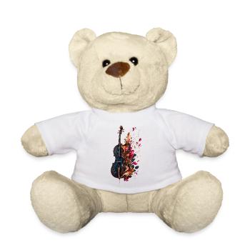Barocke Blumengeige - Teddy - Weiß - Vorne