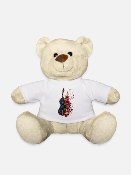 Barocke Blumengeige - Teddy - Weiß