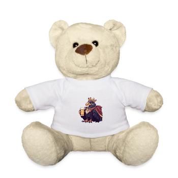 Adler Vogel Bier Lustig - Teddy - Weiß - Vorne