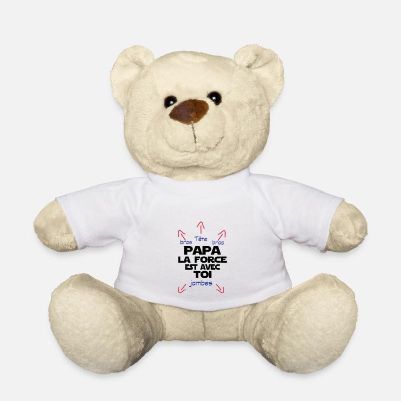 papa la force est avec toi - Nounours - blanc