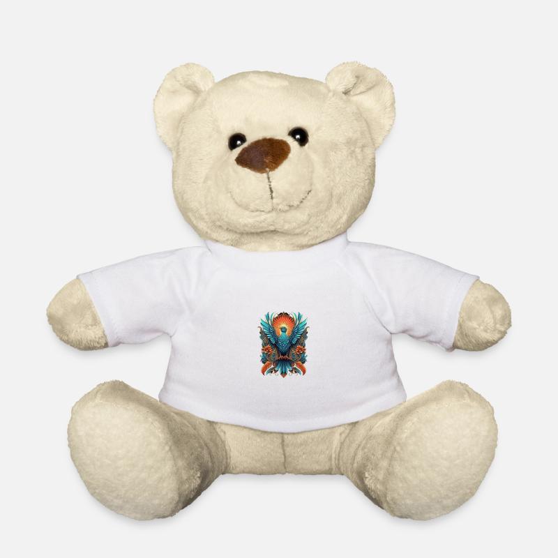 Bunter Paradiesvogel - Teddy - Weiß