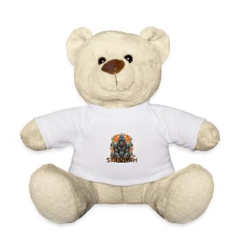 Werte mit Tieren: Stärke - Teddy - Weiß - Vorne