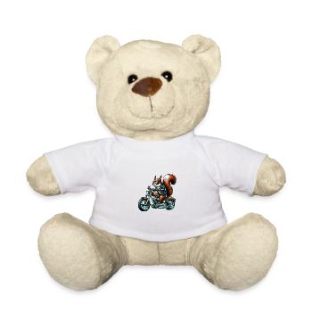 Motorrad Gurken Abenteuer Freiheit - Teddy - Weiß - Vorne