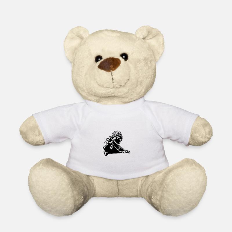 Slingshot Protester - Teddy Bear - white