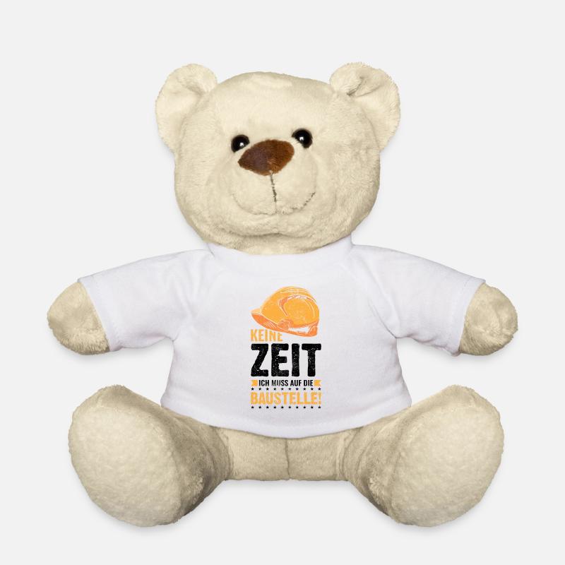 Bauleiter Bau Baustelle - Teddy - Weiß