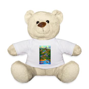 Ai abstrakte & exotische Weltlandschaft - Teddy - Weiß - Vorne