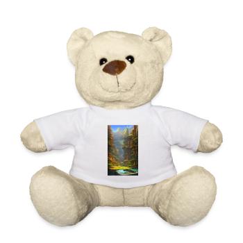 Simulation abstract nature landscape - Teddy Bear - white - Front