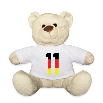11 Number symbol Germany - Teddy Bear - white - Front
