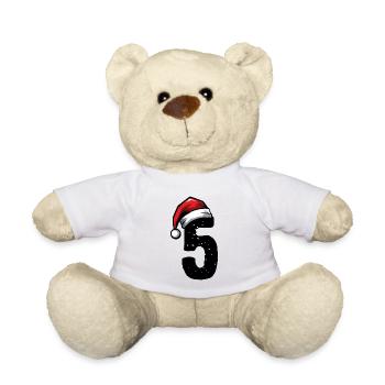 5 Numéro de Noël - Nounours - blanc - Devant