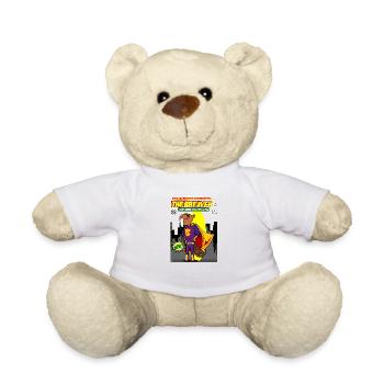 Le Breaver drôle castor animal super-héros bandes dessinées - Nounours - blanc - Devant