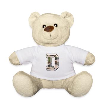 D, Monogramme, Camouflage Vert-Brun - Nounours - blanc - Devant