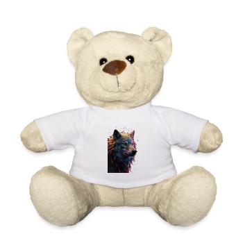 Cadeau loup tête de loup prédateur - Nounours - blanc - Devant