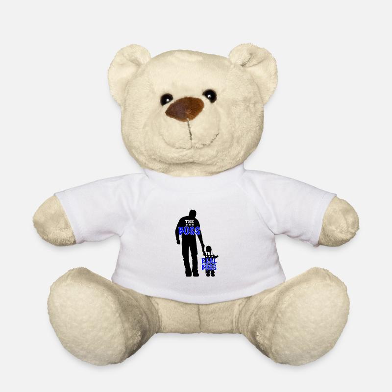 Father and Son Dad and Son Boss Partner Look - Teddy Bear - white