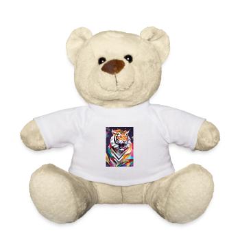 König des Dschungels - Brüllender Tiger - Teddy - Weiß - Vorne