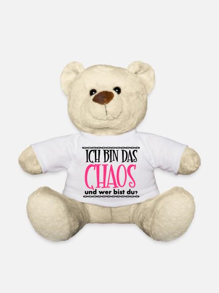 Ich bin das Chaos Geschenk - Teddy - Weiß