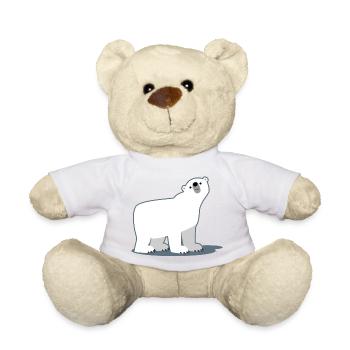 Cute Cartoon Polar Bear by Cheerful Madness!! - Teddy Bear - white - Front