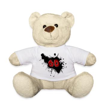 60th birthday - Teddy Bear - white - Front