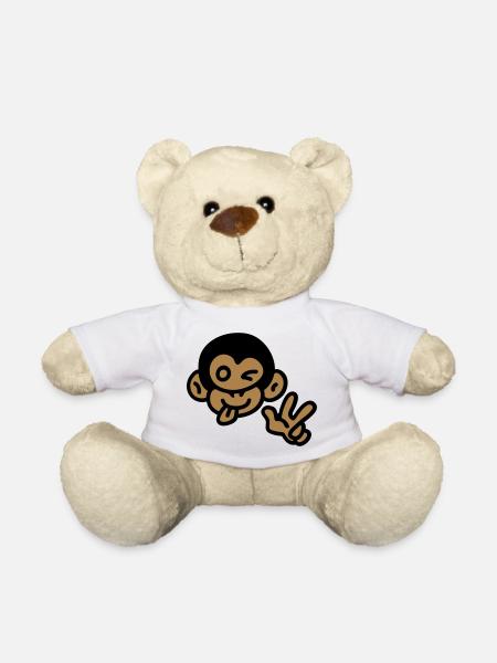 Affe cool - Teddy - Weiß