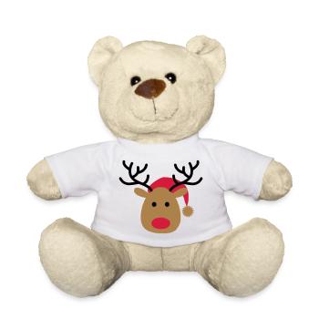 Lustiges Design von einem Elch zu Weihnachten - Teddy - Weiß - Vorne