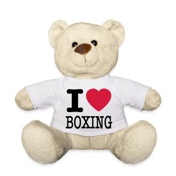 ich liebe Boxen / Ich liebe Boxen - Teddy - Weiß - Vorne