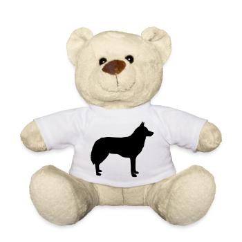 Wolf Silhouette - Teddy - Weiß - Vorne