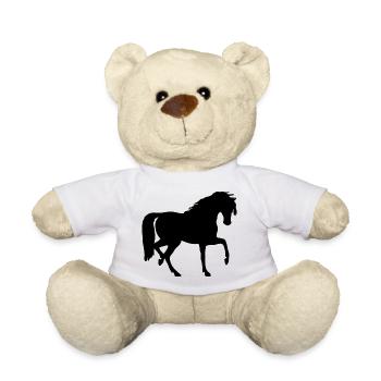 cheval cavalier chevalier à cheval à cheval rider114 - Nounours - blanc - Devant