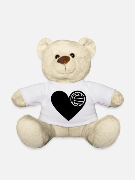 J'aime volley-ball Volleyball Volley - Nounours - blanc