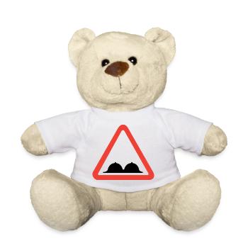 Warnung, Brüste - Teddy - Weiß - Vorne