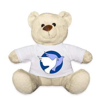 weltfrieden auf erden world peace on earth love57 - Teddy - Weiß - Vorne