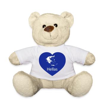 Heart Greece - Teddy Bear - white - Front