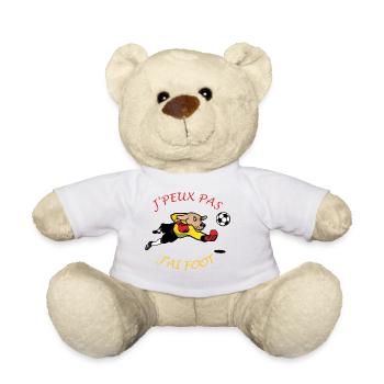 J'peux pas j'ai foot - Nounours - blanc - Devant