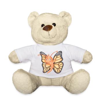 kleiner Schmetterling - Teddy - Weiß - Vorne