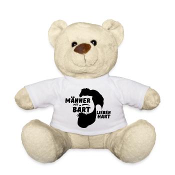 Männer mit Bart Mann Liebe Geschenk Spruch - Teddy - Weiß - Vorne
