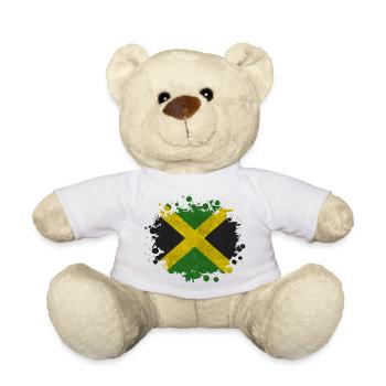 Jamaika Jamaica Klecks Karibik Geschenk - Teddy - Weiß - Vorne