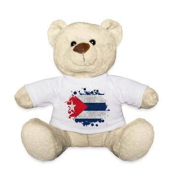Kuba Klecks / Geschenk Havanna Flagge Karibik - Teddy - Weiß - Vorne