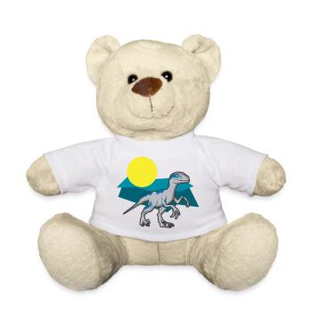 Velociraptor Extinct Prehistoric Dino - Teddy Bear - white - Front