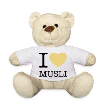 I LOVE MUSLI Müsli - Teddy - Weiß - Vorne