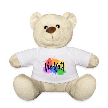 Variety LGBT Gay Pride splashes of color - Teddy Bear - white - Front