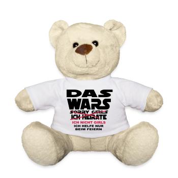 Junggesellenabschied das wars ich heirate ... ich - Teddy - Weiß - Vorne