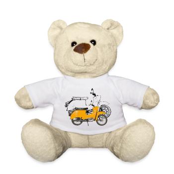 double hirondelle Sahara marron - Nounours - blanc - Devant