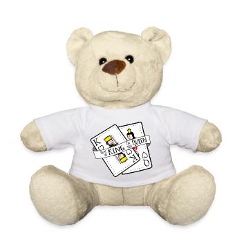 You King I Queen La carte Partenaires Roi Roi Reine - Nounours - blanc - Devant