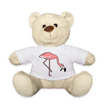 lachen mund auf essen trinken beugen unten flaming - Teddy - Weiß - Vorne