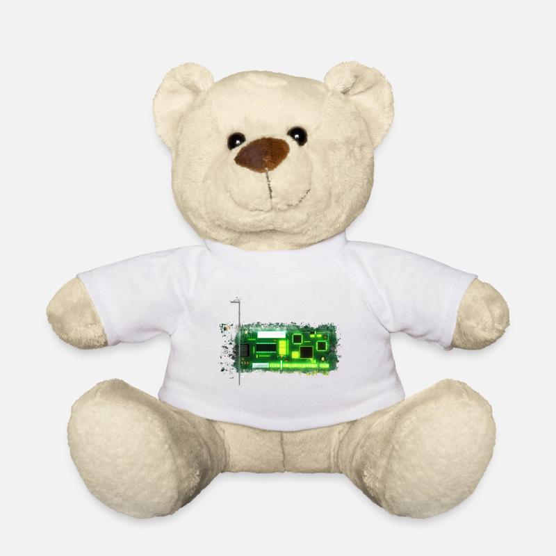 Leiterplatte Karte hell glühend - Teddy - Weiß