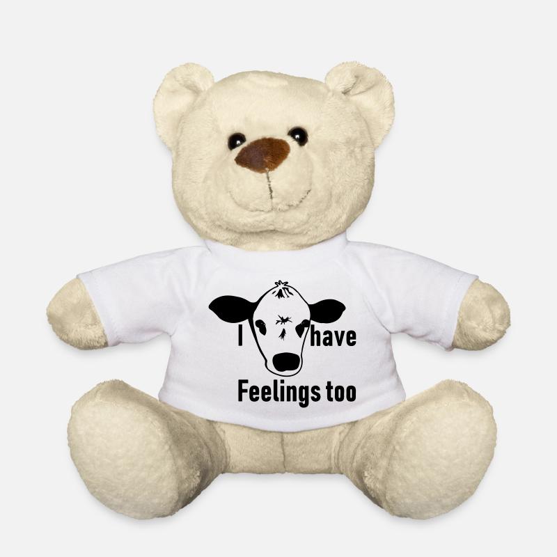 Tierschutz vegan Kuh Tier Tierfreund Geschenk - Teddy - Weiß